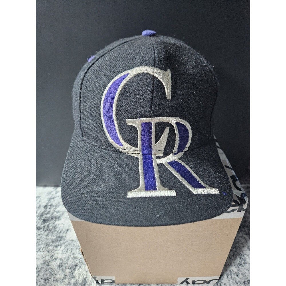 Vintage Colorado Rockies Big Logo Signatures Hat Cap Snapback MLB